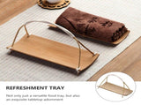 Beige Bamboo Decorative Serving Plate for Home Tabletop Adornment V1366-AZ2-W-25136
