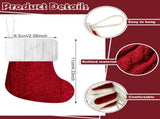 24PCS Christmas Mini Stockings Red Cable Knit Xmas Rustic Stocking Mini Stockings Christmas Bulk V1370-AZ4-09972
