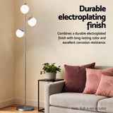 Artiss 3-Light Tree Floor Lamp 165cm Tall Standing Light with Sphere Glass Shades for Modern Homes LAMP-FLOOR-3-GL-SL