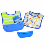 Marcus & Marcus - travel bib Lucas the Hippo- Blue DTK11137