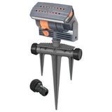 Upgraded 16-Nozzle Oscillating Sprinkler with Water Timer Automatic 360&deg Rocking Garden Sprinkler, V1192-AZ-W-26284