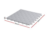 Giantz Garage Floor Tiles Interlocking PP Flooring 25PCS 30x30cm Grey GFT-30X30-25P-GR