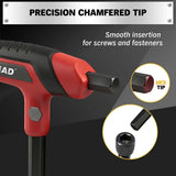 14Pcs T-handle Allen Wrench Set Metric & SAE Portable Hex Key Long Arm Allen Key V465-70209