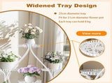 Movable Metal Plant Stand Garden Cart Indoor/Outdoor Decor V178-66992