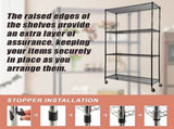Modular Wire Storage 90x45cm Steel Shelving Black With Wheels For Garage Warehouse Or Kitchen V63-841451