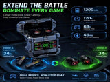 Wireless Earbuds 2 Pairs in 1 Charging Case with LED Display 40H Total Playtime, Gaming & Music, V1337-VS-PKVJ-WLW6