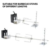 Automatic BBQ Rotisserie Kit Electric Stanless Steel Roast Spit Set Adjustable with Motor AU Plug V985-ROASTSPITSET