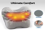 Livemor Back Massager with Heat, USB Neck and Shoulder Massage Pillow, 3-Speed Ergonomic Lumbar BACK-MASSAGER-U-GY