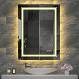 Modern Luxury LED Mirror with Defogger 600*800mm Double LED V767-XMR-C28-168-AU