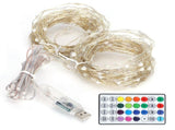 16Colors 200LEDs String Light Copper Wire RGB Decor Lamp IR Remote Control Timing Waterproof V1294-YM0901-3119210002411