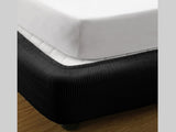 Ramesses Vertical Quilted Valance Black KING SINGLE V442-KIT-VALANCE-QUILTED-BLACK-KS