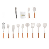 12Pcs Silicone Cooking Utensil Set White Nordic Minimalist Style NonStickware Kit for V1294-YM0714-3118210264611