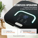 20L Large Towel Warmer Bucket with LED Screen U-shaped Light & Timer White V952-MJJRTBS20LLE5FW2TV3