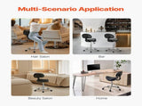 Saddle Rolling Stool, PU Leather Rolling Stool with Backrest, 360&deg Swivel Drafting Stool with V952-MADHSJSMADYKGSSYWV0