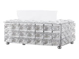 Facial Tissue Holder Light Luxury Crystal Metal Silver Tissue Dispenser Box for Living Room V1294-YM0521-3117230008311