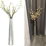 Large Silver Floor Vase 30 Inch Tall Glass Vase for Living Room Decoration & Branch Display V767-HP-XZ1869