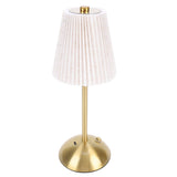 Small Pleated Table Lamp Iron Fabric Soft Lighting Bedside Nightstand Desk Lamp for Bedroom Living V1294-YM0901-3119250067811