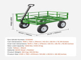 1200 Lbs Steel Garden Cart, Heavy Duty Pullable Garden Yard Cart, 2 in 1 Outdoor Metal Utility V952-ZXHYTCLS1200CPJJEV0