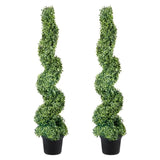 Artificial Topiaries Boxwood Trees, 10cm Tall Faux Topiary Plant Outdoor, All-year Green V952-HYMRGXJS48YCSVDL7V0