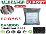 20PCS Air Purifying Bags Activated Bamboo Charcoal Freshener for Car Home Shoes 200g V201-BBZ2021DG8AU4