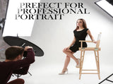 2X Director Movie Folding Tall Chair 76cm Beech WOOD HUMOR V274-FT-6015DC-WD2