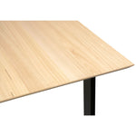 Aconite Dining Table 210cm Solid Messmate Timber Wood Black Metal Leg - Natural V315-VOD-OHIO-07