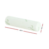 Memory Foam Neck Roll Pillow with Bamboo Cover, Cervical Support Bolster Cushion V1188-MS-617-014