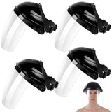 4PCS Safety Face Shields, Full Face Protection Transparent Anti-Fog Work Masks with Adjustable V1369-AZ3-W-08809