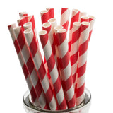 1000 Bulk Wholesale Pack Red White Drinking Straws Biodegradable Eco Paper Birthday Party Event V382-REDSTRAW1000