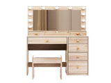 Levede Dressing Table Stool Set Oak VM1022-OA