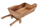 Flower Pot Wooden Cart Innovative Succulent Wheelbarrow Flower Pot for Courtyard Home Decoration V1294-YM0715-3111220152511