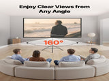 Projector Screen with Stand, 80 Inch 160&deg Wide Angle Indoor Outdoor Projection Screen, 169 4K HD V952-ZJSTYPMEKSJZ80OE1001V0