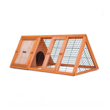 Rabbit Hutch Chicken Coop 118 x 50 x 45cm Triangle Cage Run Ester V274-PET-RH1480S