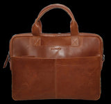 Futura Mens Slimline Laptop Bag Satchel Handbag Handles College - Brown V563-A1973LBROWN