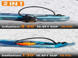 OutdoorMaster 20PSI High Pressure 88.8Wh Rechargeable SUP Air Pump Electric Shark 2S - Auto-Off & V1168-J6-0CEB-FZ4T