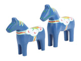 2pcs Hand Painted Swedish Wooden Horse Figurine Dalecarlian Horse Ornaments for Home Wedding V1294-YM0901-3115240105212