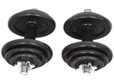 20KG Cast Iron Dumbbell Set Weight Dumbbells Home Gym Training Fitness BarBell Case V610-GYM-DUM-20KG-BLACASIRO