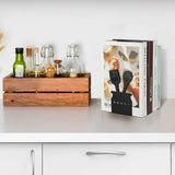 Cookbook Endcaps Black, Slip Mat Cookbook Holders Metal Cookbook Storage Metal Bookends with V1237-MS-626-108