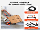 Stair Climbing Cart, 54 kg Stair-Climbing Capacity, Portable Folding Trolley Cart with Telescoping V952-QXTCSPLCHJG23BKCT001V0