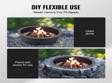 Fire Pit Ring, 44-Inch Outer/39-Inch Inner Diameter, 10inch Height 2.5mm Thick Fire Pit Insert, V952-YXHH25MM39INTCYI8V0
