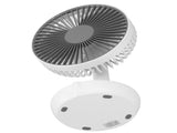 Oscillating Desk Fan Rechargeable Mute Practical Desktop USB Charging Fan for Home SchoolWhite V1294-YM0901-3113210069311