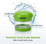 Mini Garlic Chopper and Press with Storage Container, Manual Garlic Mincer Crher Cutter, Premium V1258-DP02-F-425