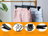 20pcs Super Anti-Slip Pants Hangers with Clips, Thickened Plastic Dual-Use Skirt/Pants Hangers, V1232-KJ20PCS001