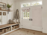 100% Natural Linen Blackout French Door Curtains, Privacy Door Window Curtains, 26 X 72 Inch Room V1258-DP02-C-1330