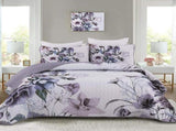 Romantic Wildflower Soft Cozy 3 Pc Bedspread & Pillow Cover Set V745-AC080301Q13U