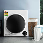 Devanti Tumble Dryer 5kg Fully Auto Black TD-B-5KG-WH