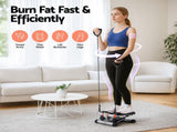 Everfit Mini Stepper with Resistance Rope Aerobic for Exercise Compact Home Workout Grey STEPPER-YG-GR-BK