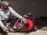 Drain Cleaner 30m x 19mm, Auto Feed Sewer Snake Auger on Wheels, Portable Drain Cleaning V952-ZDJJKLSGDSTJZL4U4002V3