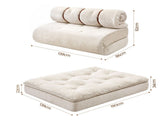Artiss Convertible Sofa Bed Roll-Up Sleeper Chair Fold Out Couch Floor Lounge SB-C-ROLL-WH