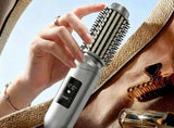 2 in 1 Cordless Hair Straightener Brush Curling Iron with LCD Display-Grey V1263-JX-7413-2